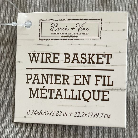 Birch & Vine Gold Wire Small Rectangular Organizer Storage Baskets Set 10 Office - Picture 8 of 11